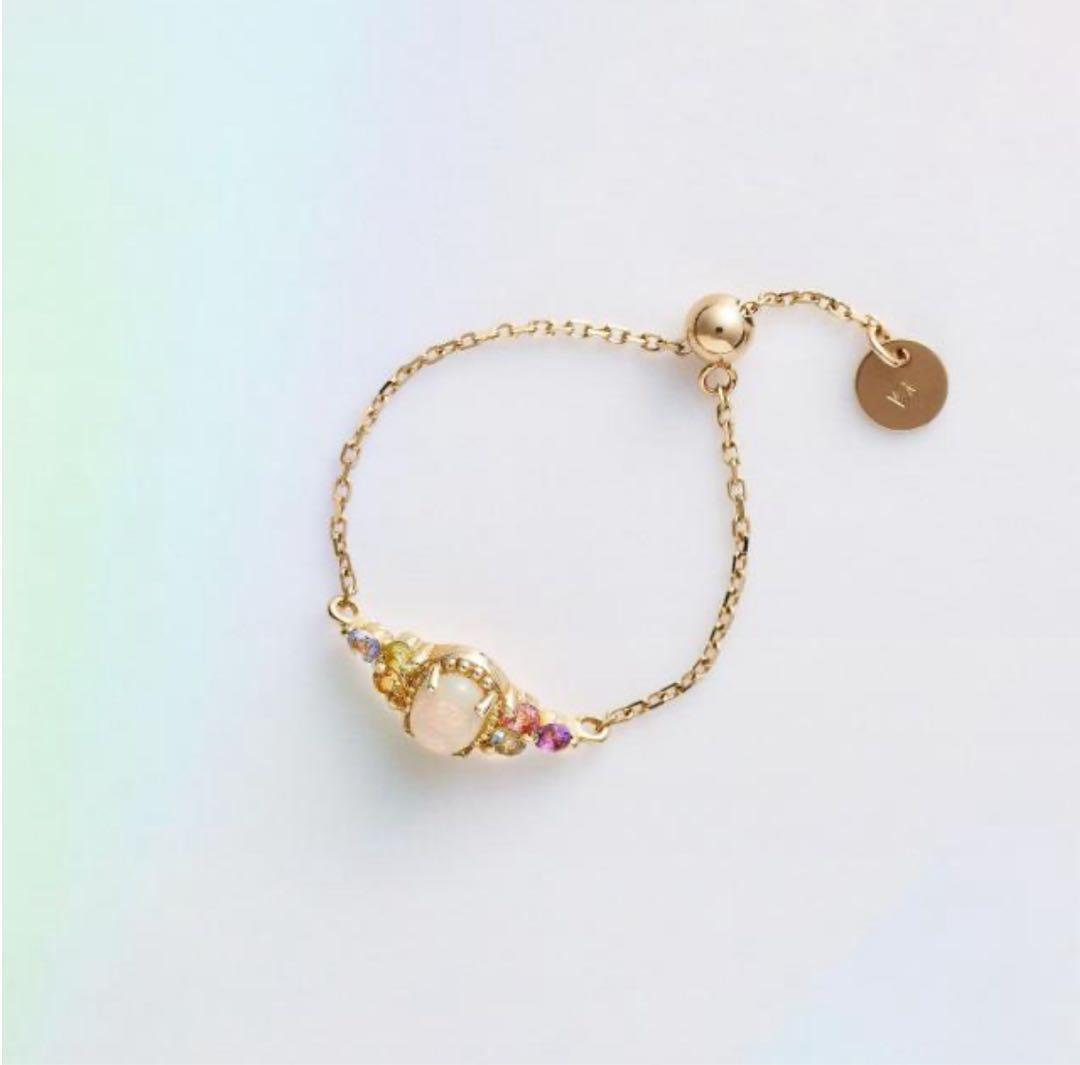 v*n様 ヴァンドーム青山 10Kイエローゴールドオパール チェーンリング va vendome aoyama 指輪 リング K10イエローゴールド オパール