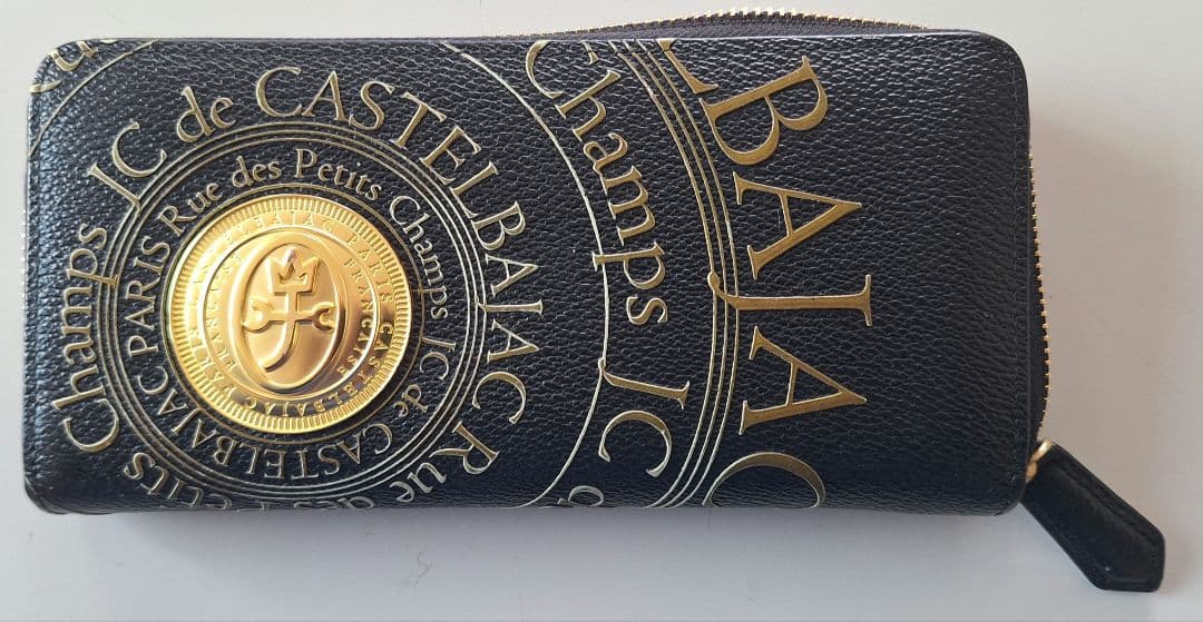 カステルバジャック 長財布 ラウンドファスナー 黒 金 CASTELBAJAC（カステルバジャック） 長財布 ラウンドファスナー 財布