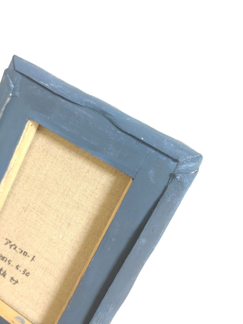 シロクマの油絵【アイスフロート】1点物の原画◇作者サイン入り/油彩画