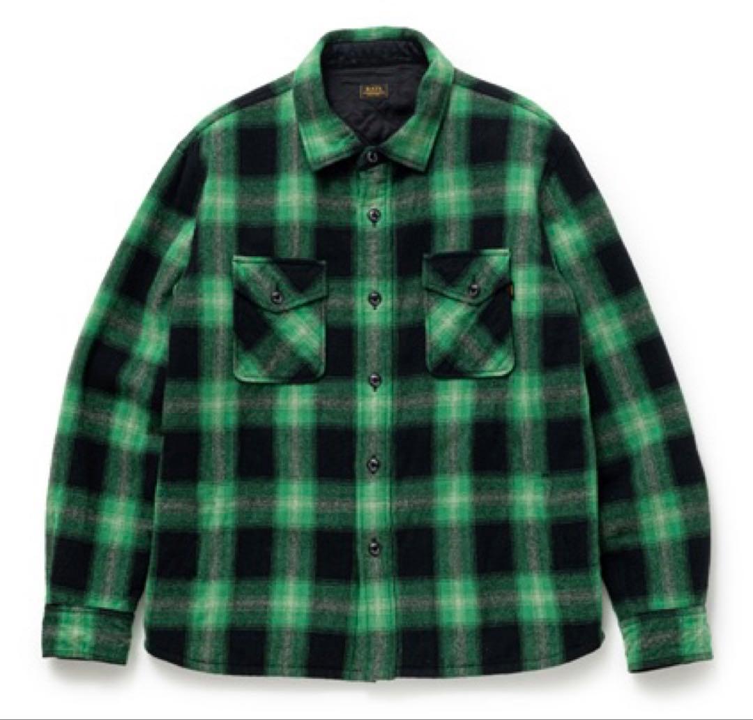 トップス RATS WOOL CHECK SHIRT JKT M