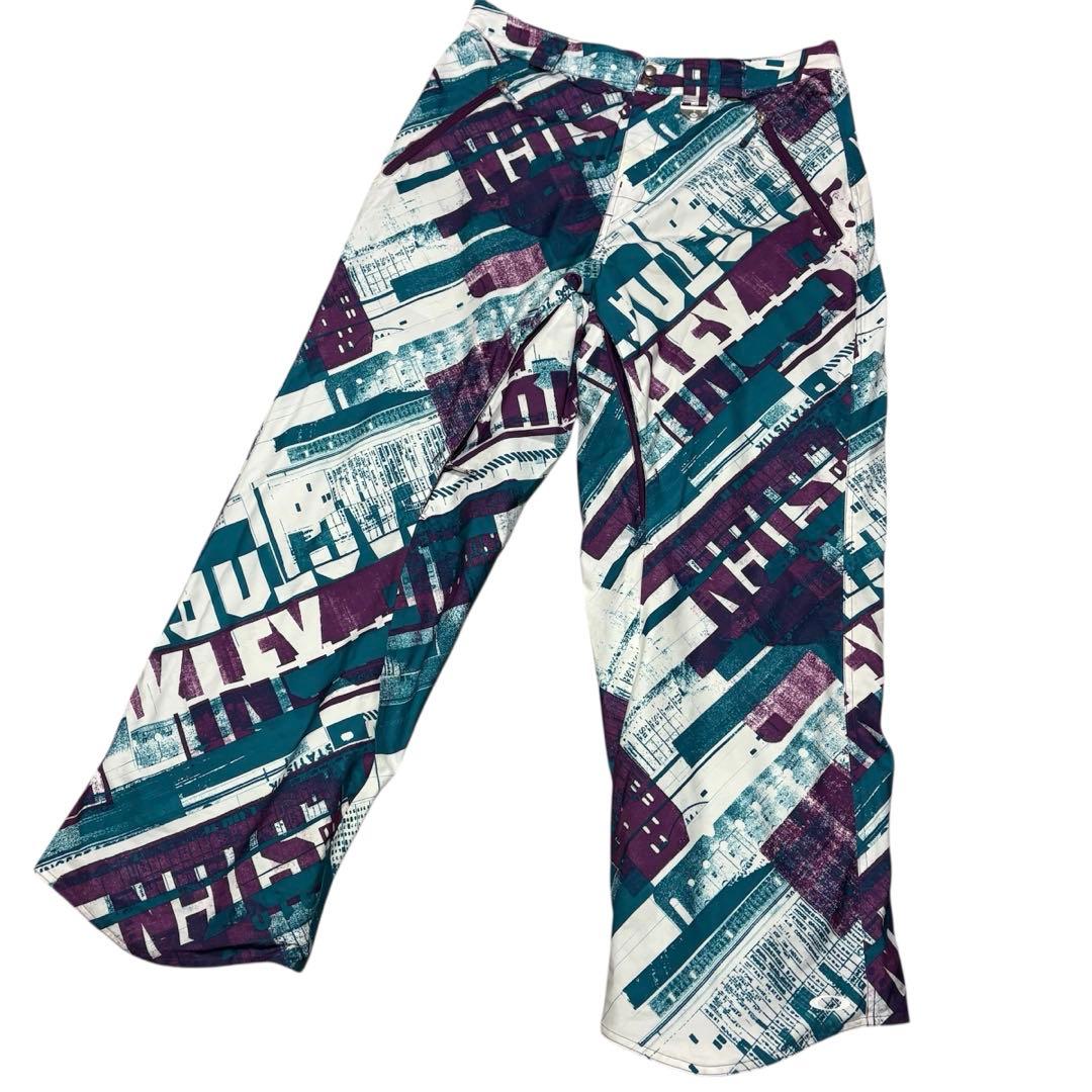⭐︎オークリー⭐︎ スキー　スノボ　パンツ　総柄　Lサイズ　LOOSE FIT