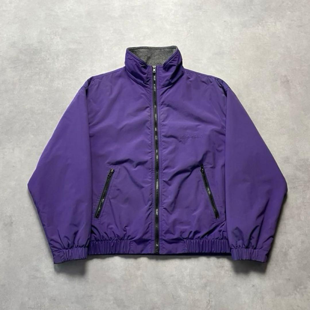 90s Eddie Bauer warm-up jacket purple 短丈