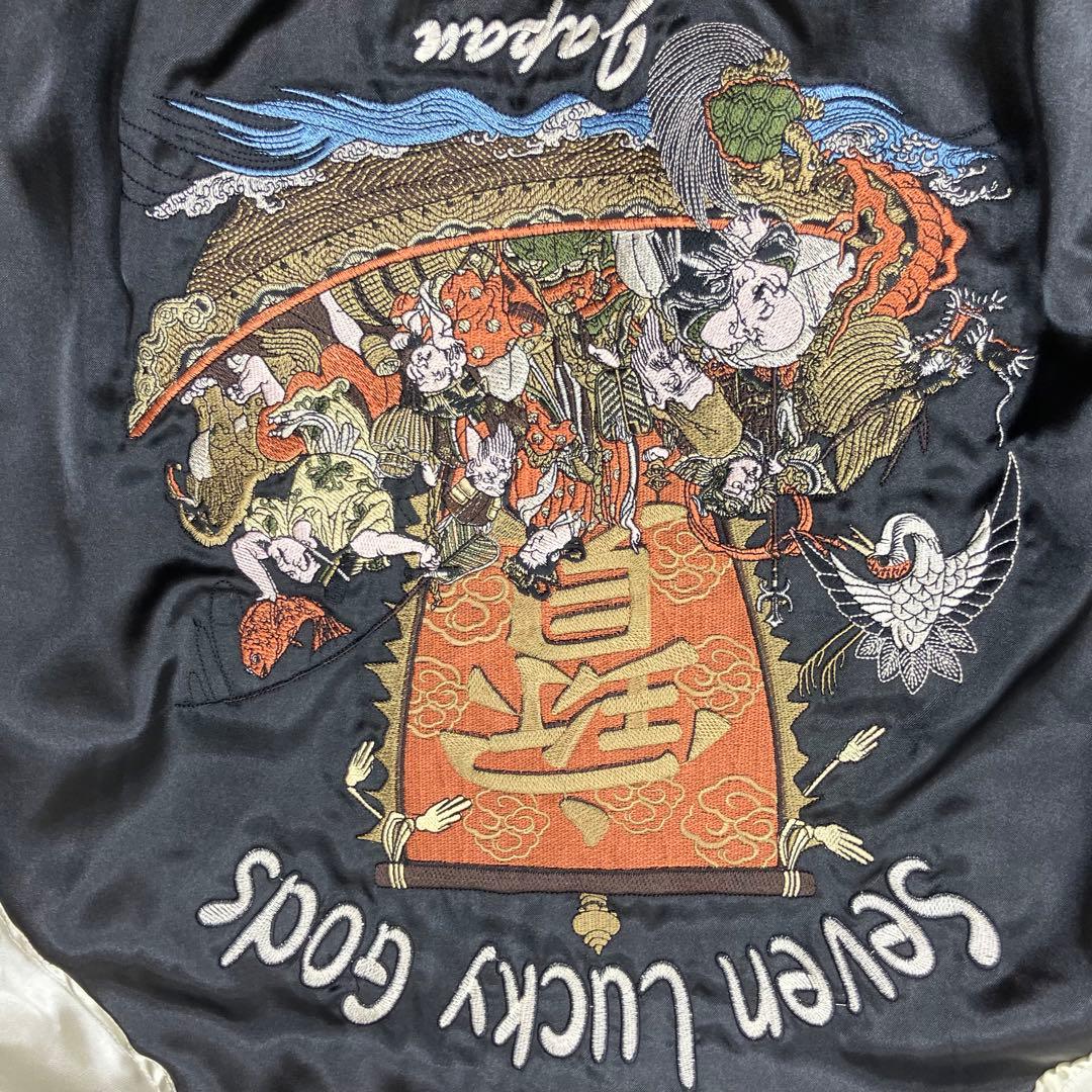 爆裂爛漫娘 TEDMAN リバーシブルスカジャン『桜と骸骨』『七福神』42(L