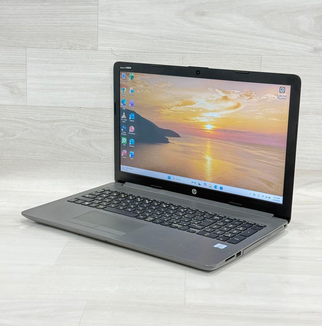 7世代hpエイチピーノートパソコン/メモリー8GB/256GB+500GB エイチピー HP 250 G7 NOTEBOOK LAPTOP PC i5 第8世代 中古ノート
