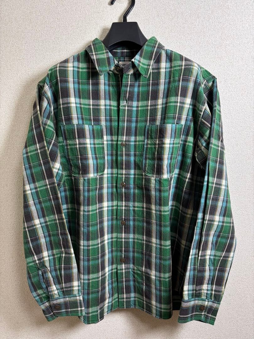 Pherrow’s フェローズ ヘビーネルシャツ XXL グリーン