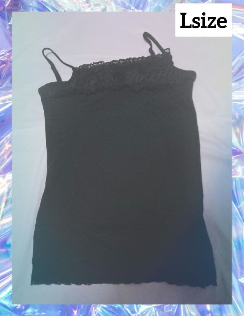 バレエコア】レース付きキャミ 平成ギャル y2k グランジフェアリー L