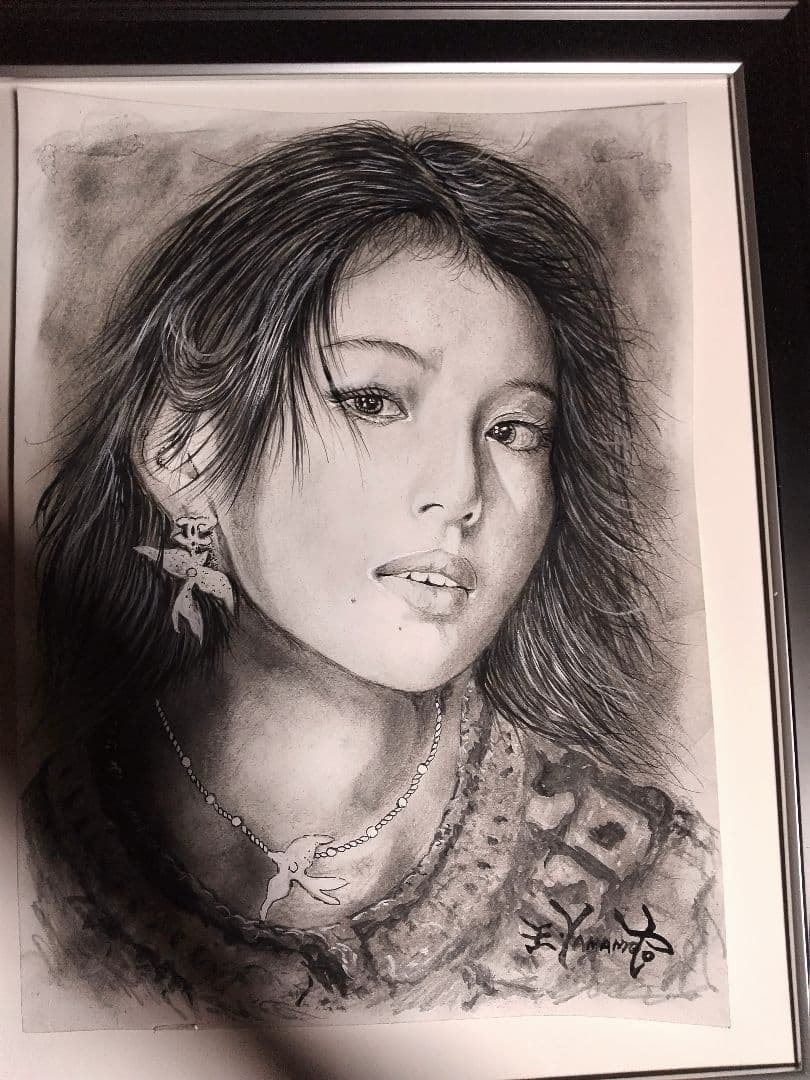 裸婦、美人画、4F朝の光D山本英二、真作、肉筆、新品額縁、１点物、高塚省吾。