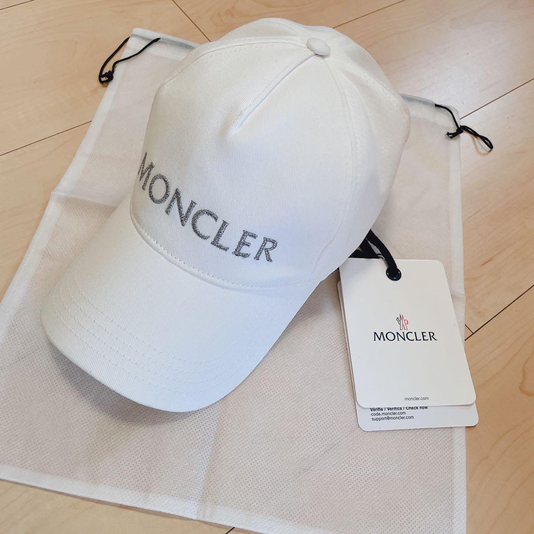 MONCLER ホワイト ベースボールキャップ