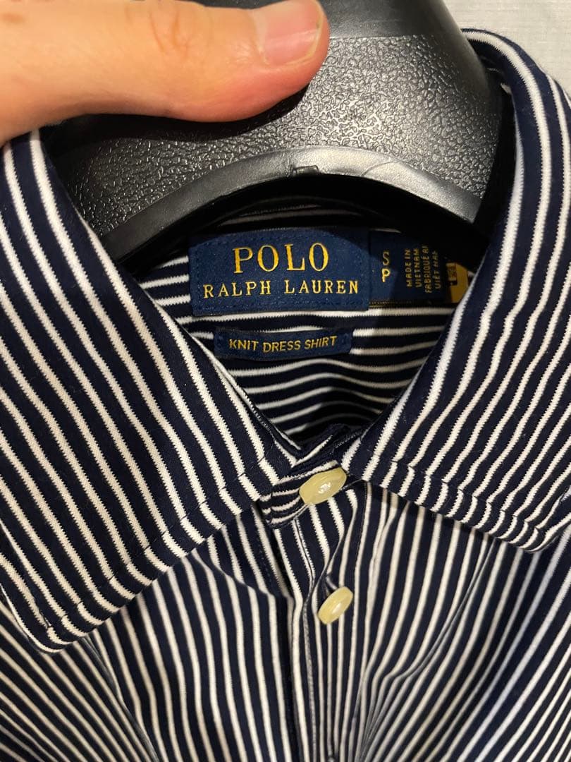 Polo Ralph Lauren ネイビー/ホワイトストライプ ドレスシャツ - メルカリ