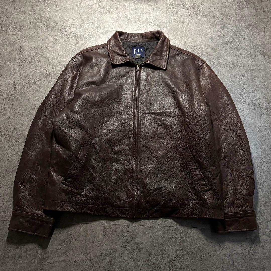 90s vintage old gap レザージャケット　XL シングル　本革