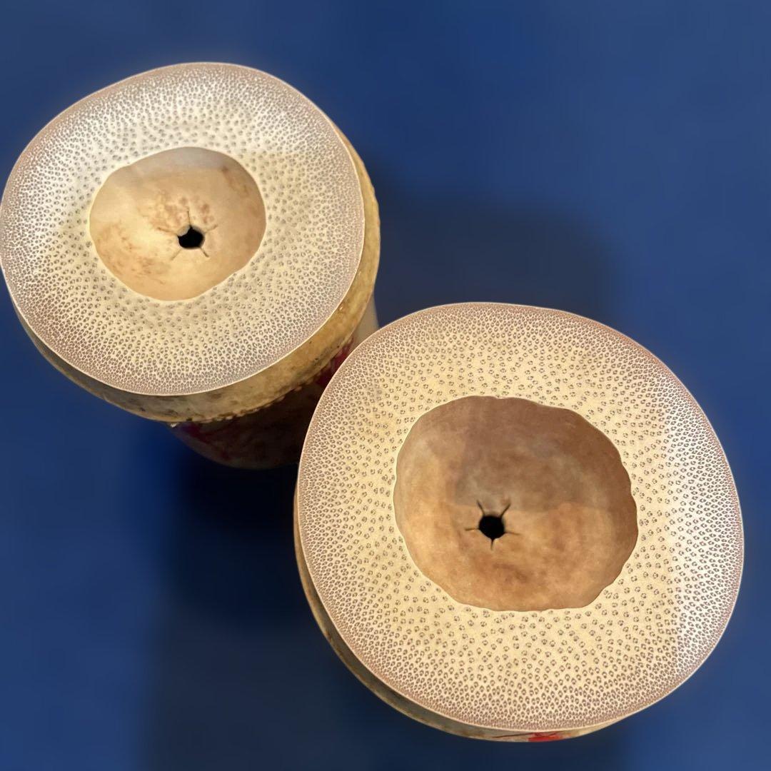 竹田 益州】(和尚)花押・箱書『竹蓋置 一双』【高野 宗陵】(作)共箱※美