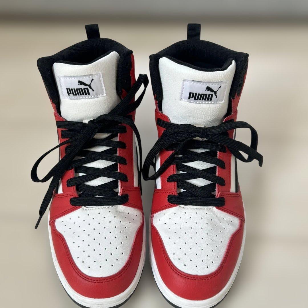 PUMA スニーカー レッド/ホワイト/ブラック US 6 - メルカリ