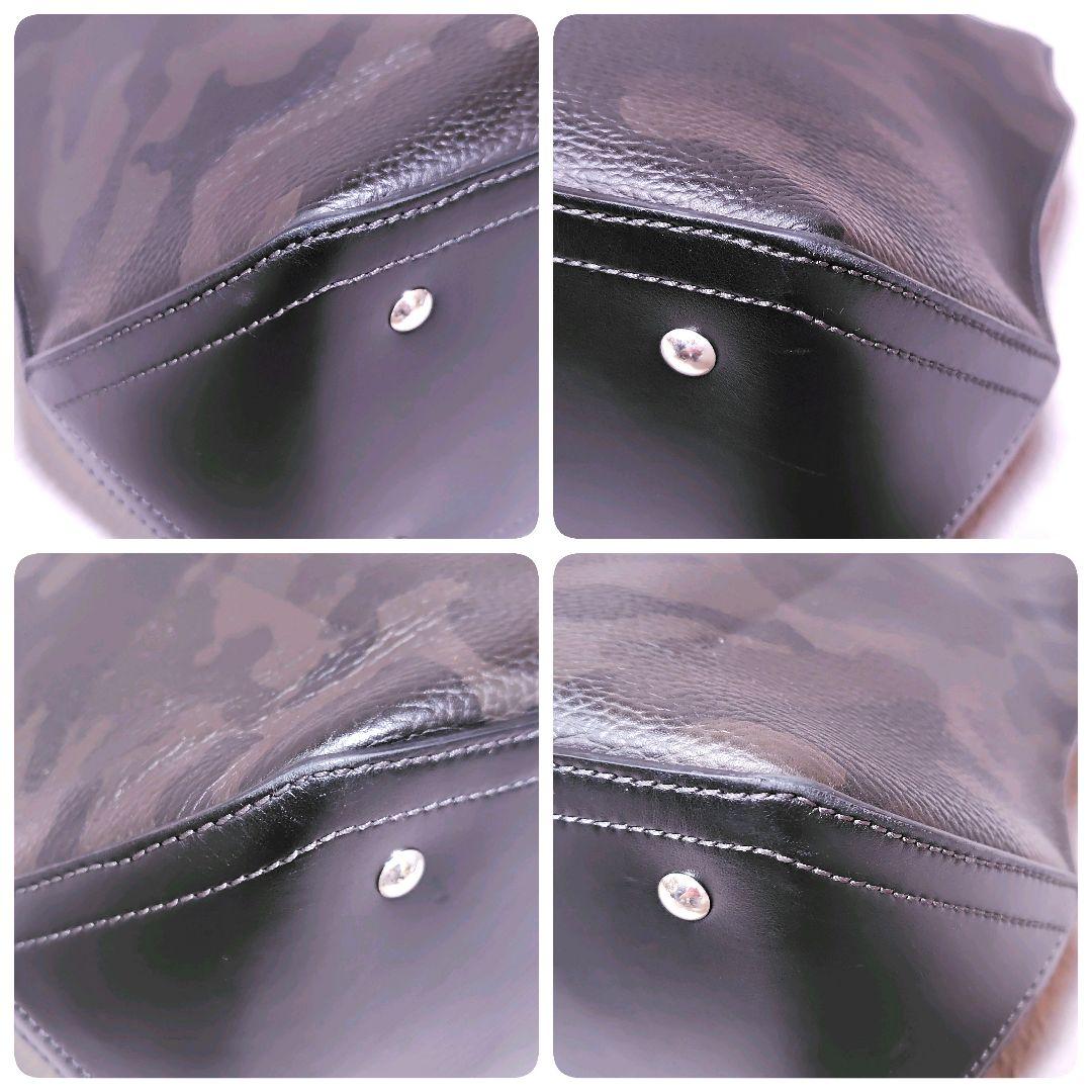 極美品✨ ダニエル＆ボブ トート 迷彩柄 レザー 肩がけ A4可 大容量