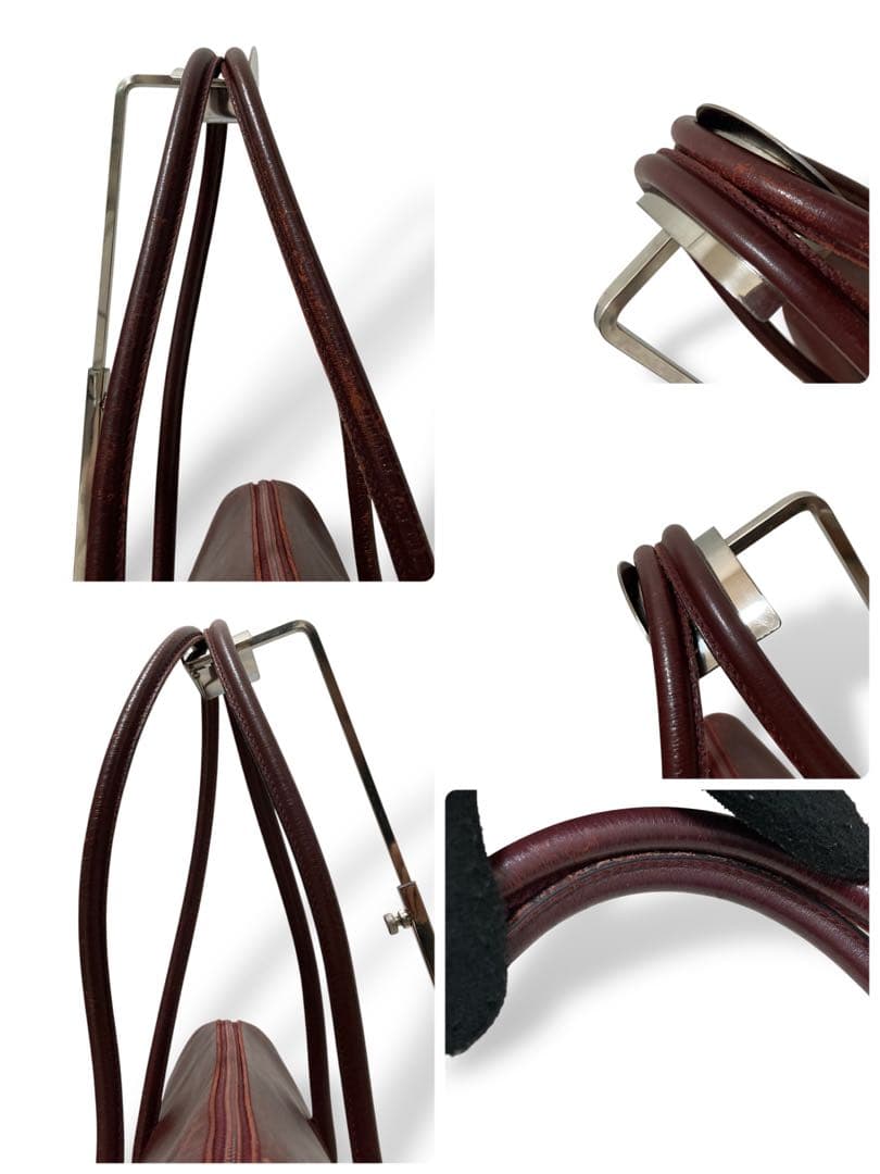 ヴィンテージ】カルティエ ブリーフケース ボルドー レザー トート