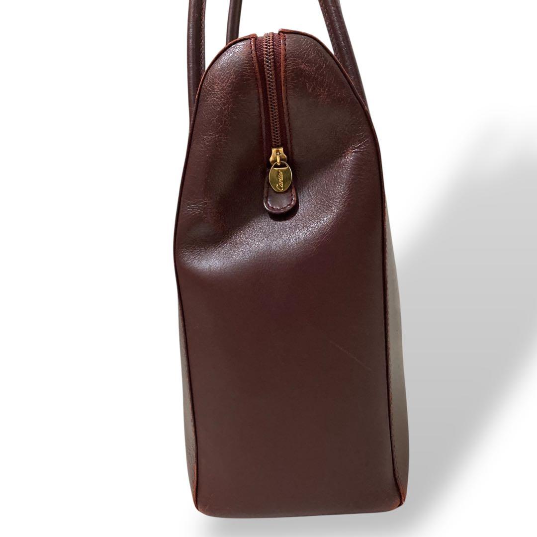 ヴィンテージ】カルティエ ブリーフケース ボルドー レザー トート