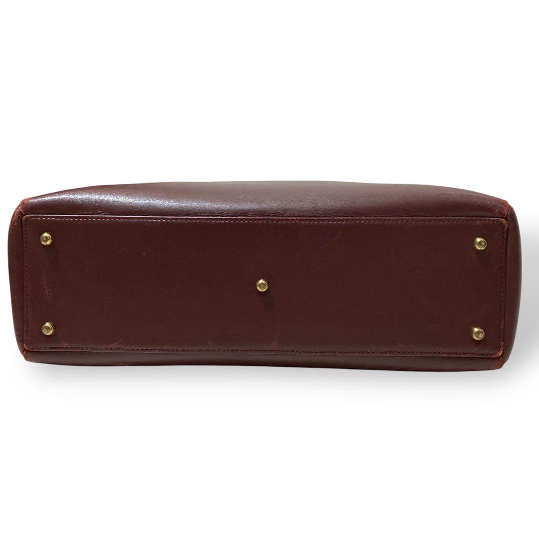 ヴィンテージ】カルティエ ブリーフケース ボルドー レザー トート