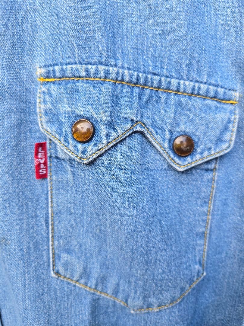 ​【極上】リーバイス 西部劇モデル ウエスタン デニムシャツ M 濃紺 BIGE