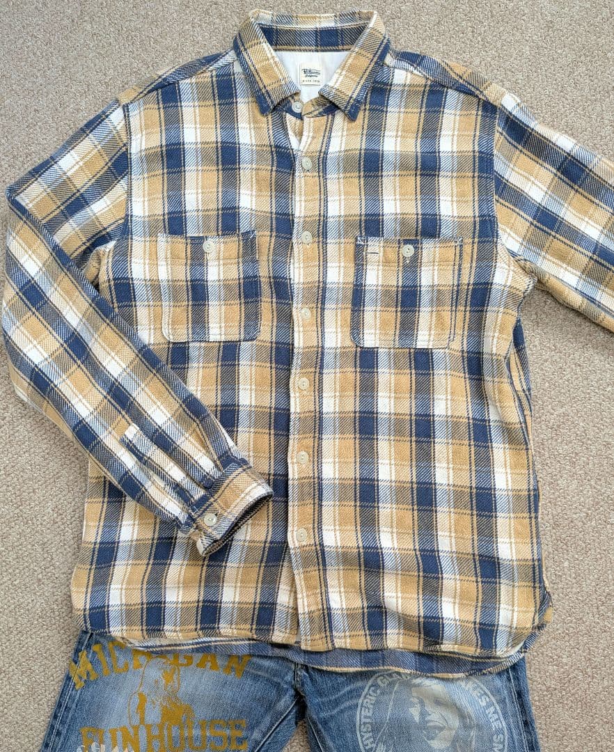 Ron Herman チェック柄 長袖 ネルシャツ M