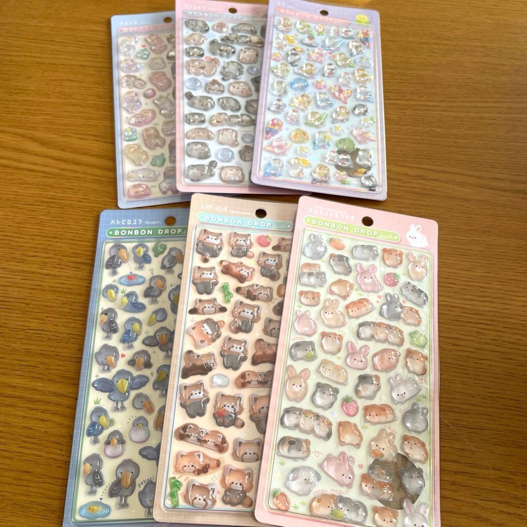 アニマルボンボンドロップシール