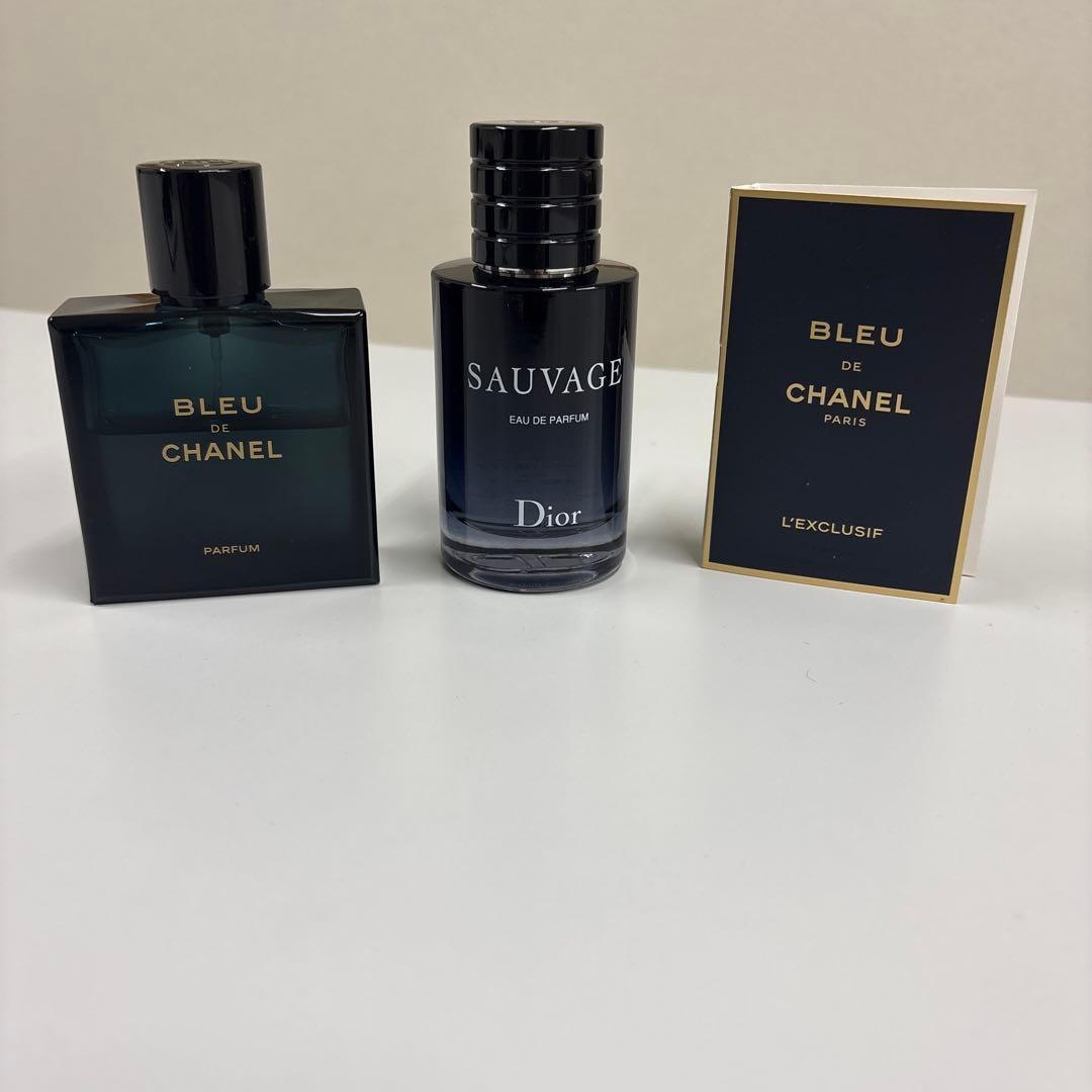 【大人気2本セット】 ブルードゥシャネル&ソヴァージュ 2個セット】新品未使用 香水サンプル シャネル&ディオール 人気香水2個