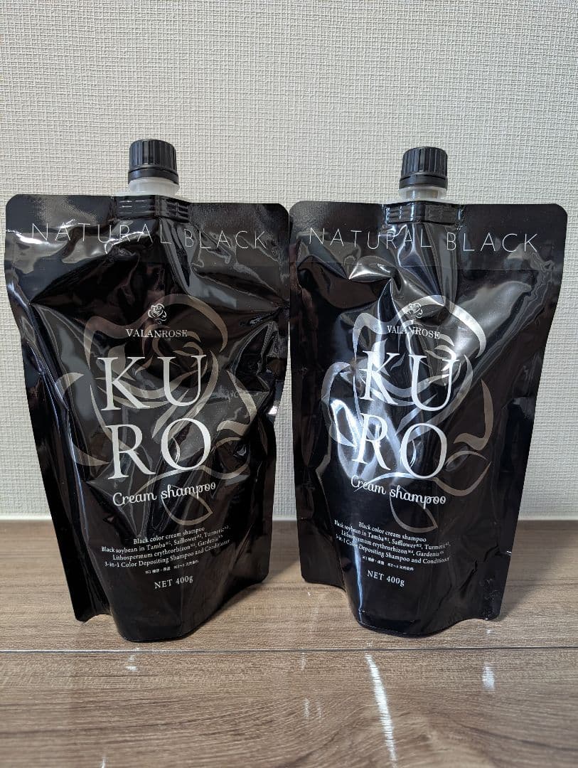 未開封 KURO クリームシャンプー ナチュラルブラック 400g　2本セット