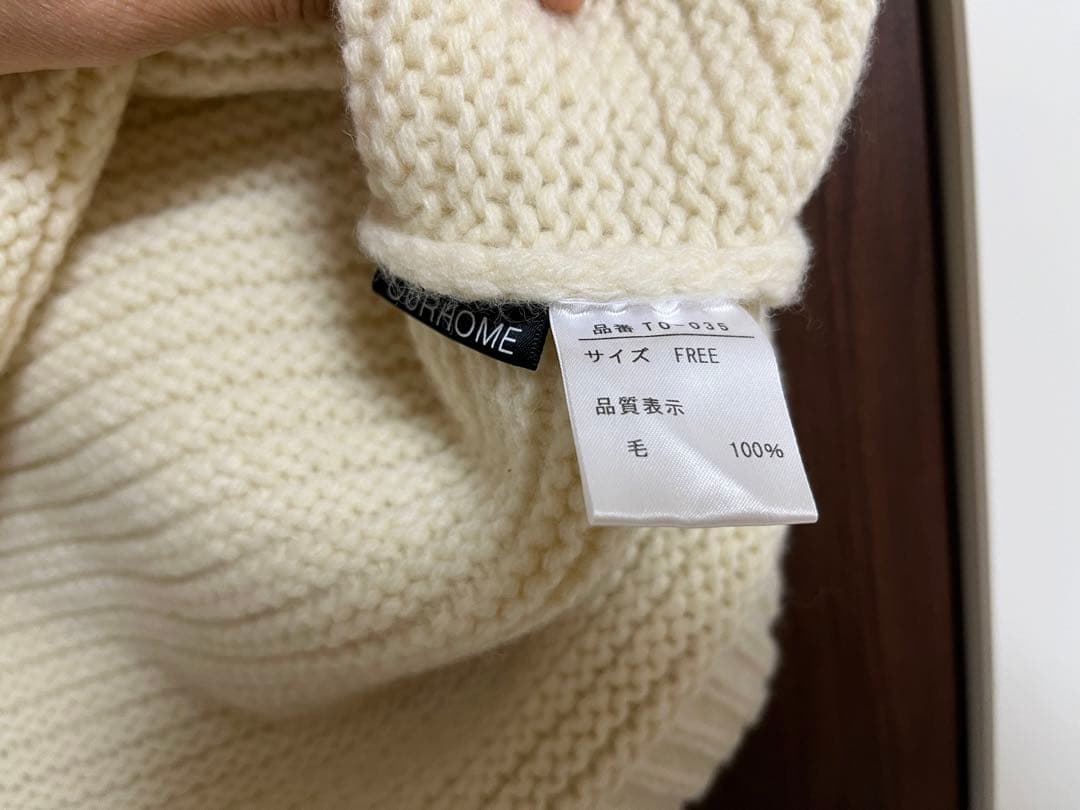 ourhome 上質ウールのハイネックニット オフホワイト - トップス人気