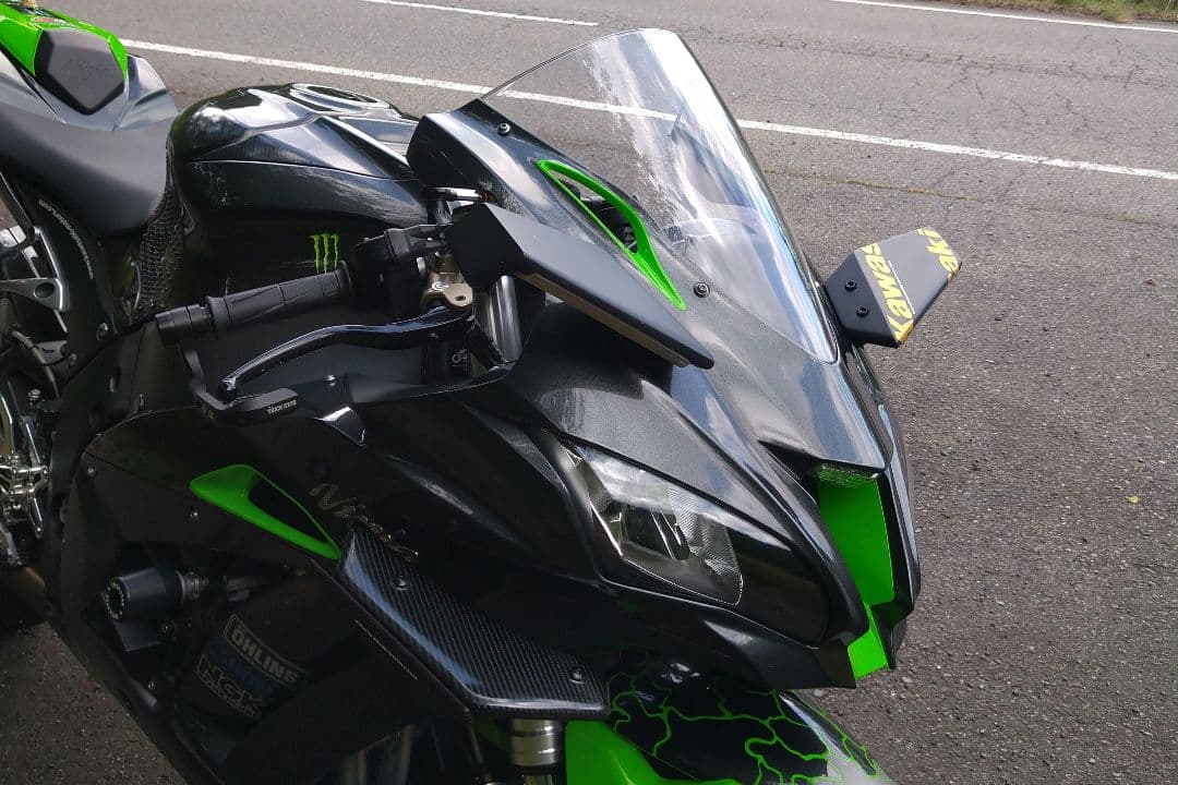 カワサキ ZX10R ウイングミラー LEDウインカー sonluck - メルカリ