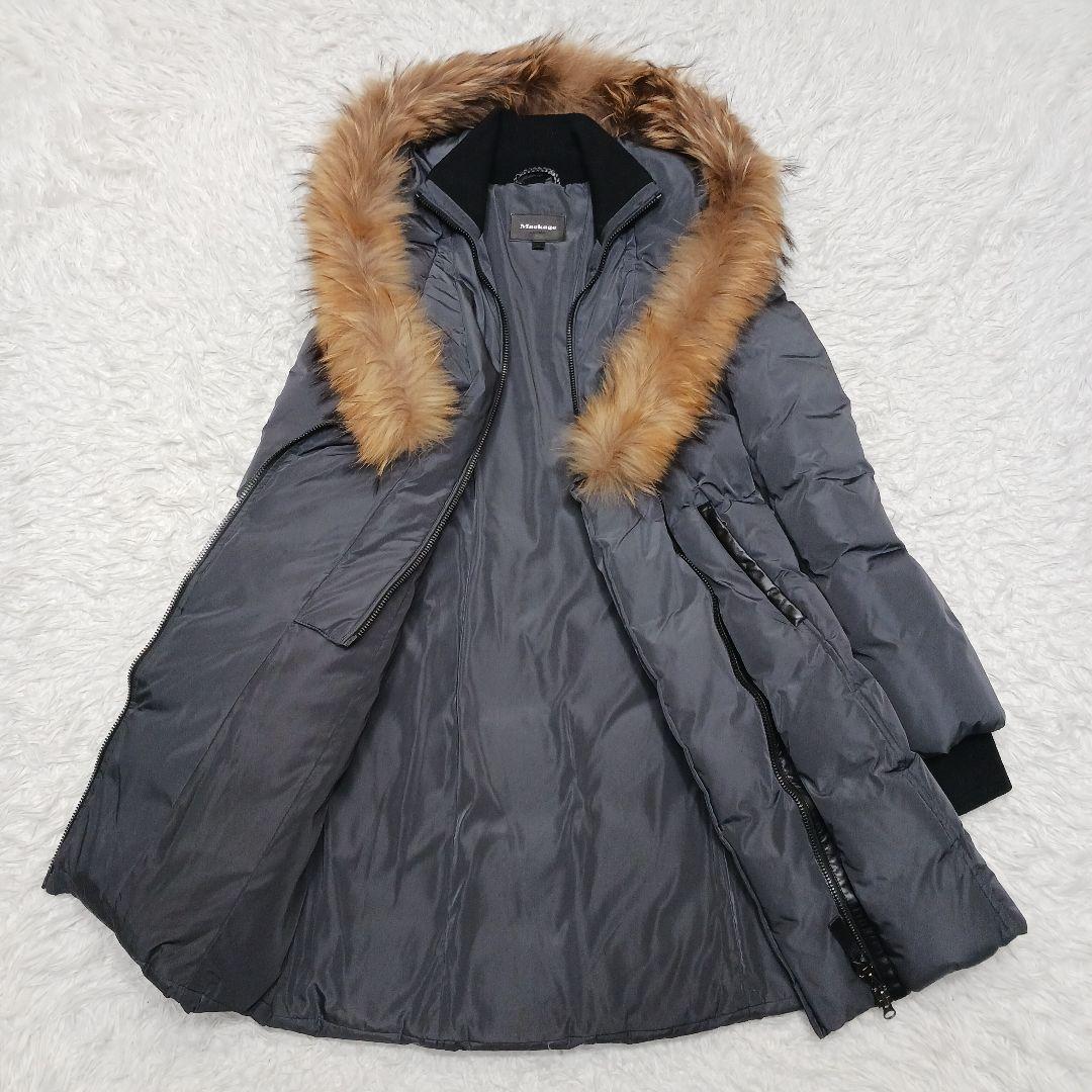 ✨美品✨マッカージュ　アシンメトリージッパー　ケイ　ファー付きフード　M