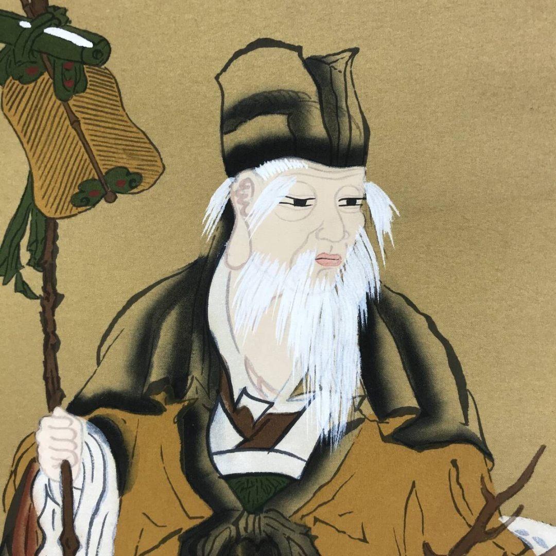 真作/芳崖/寿老鶴亀/三幅対/花鳥人物図/祝掛軸/正月/掛軸☆