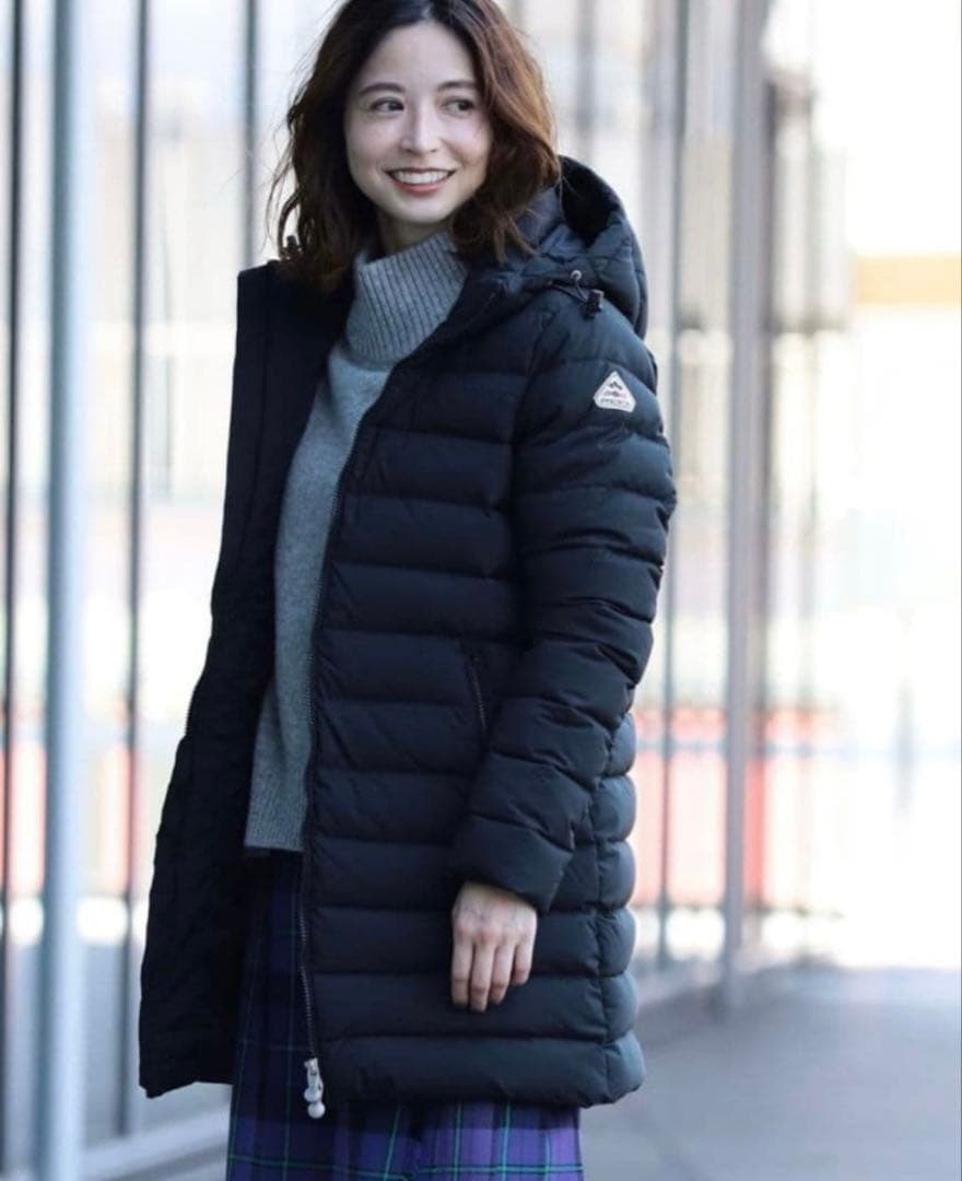 ピレネックス　ロングダウンコート　38 黒