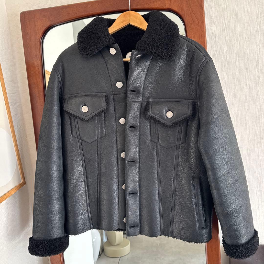 マルジェラ ムートン ブラック ジャケット - メルカリ