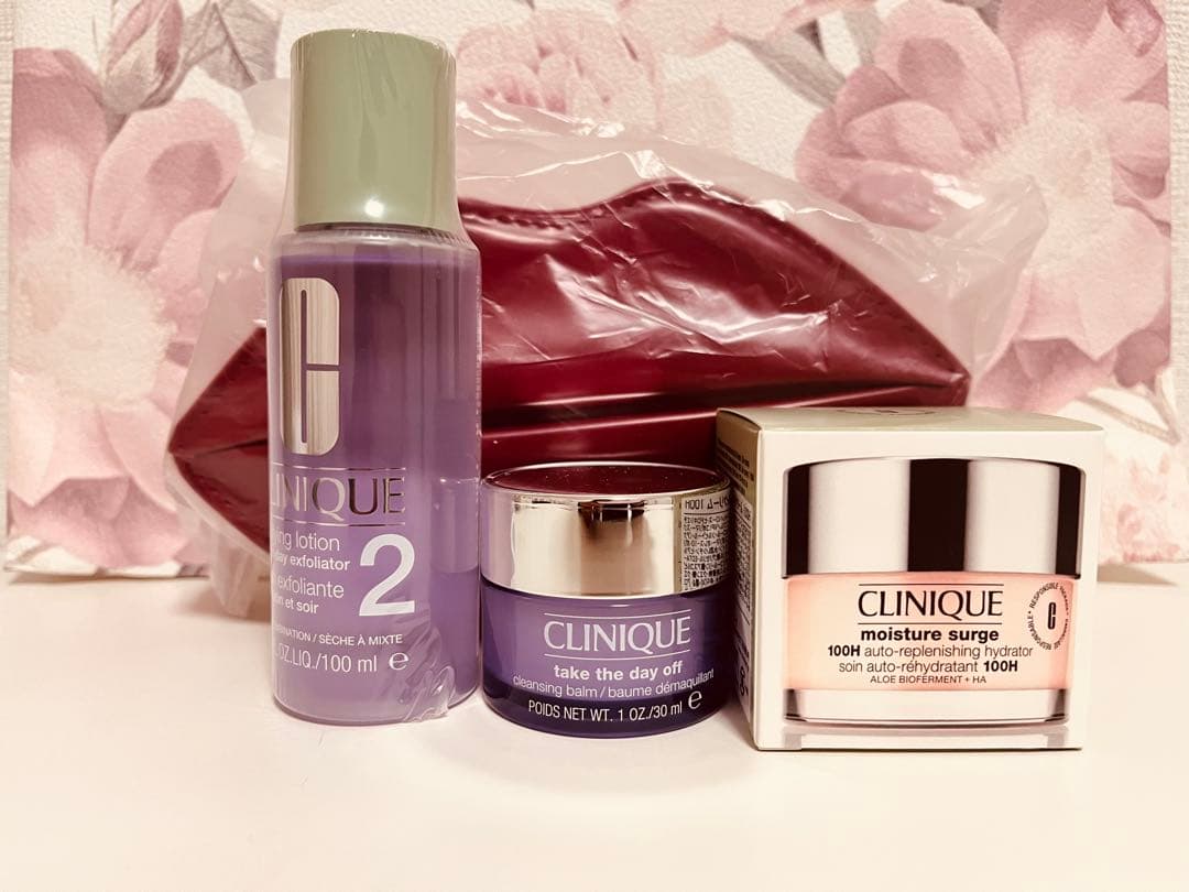 クリニーク　クラリフィングローション ジェルクリーム　クレンジングバーム　ポーチ