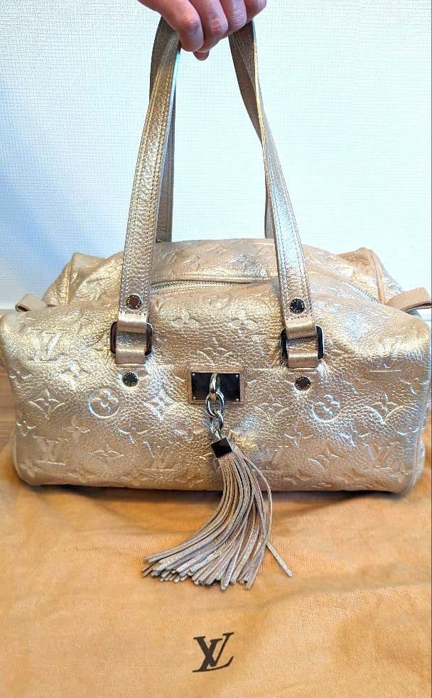 【美品】LOUIS VUITTON モノグラムシマー ミニボストンバッグ