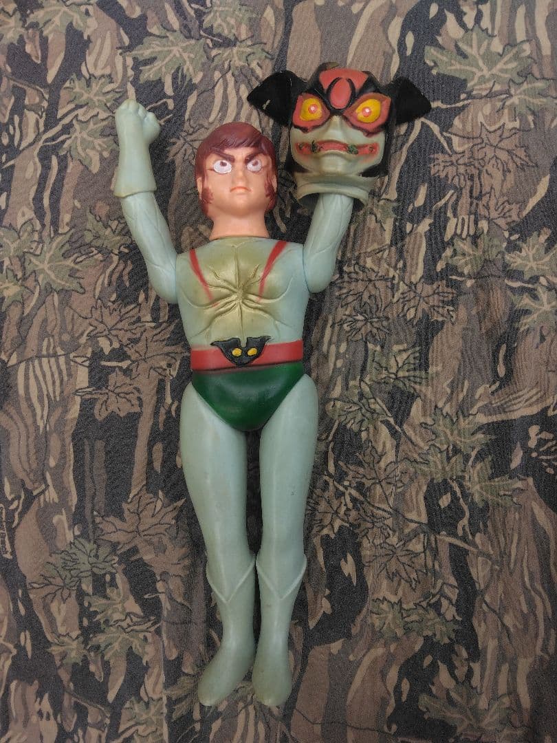 当時物 デビルマン ソフビ 貴重 パチ 面取れブルマァク マルサン 永井