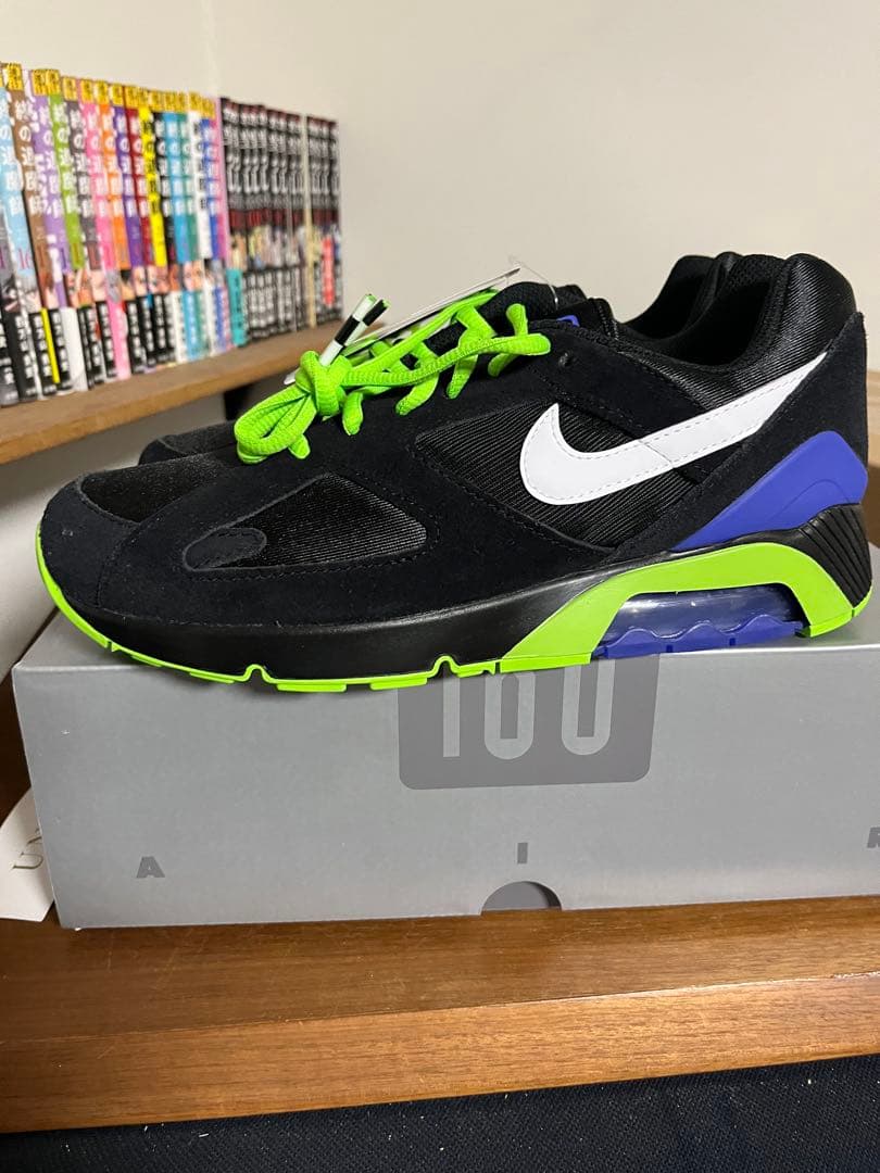 靴 26.5cm Air Max 180 Black White Green