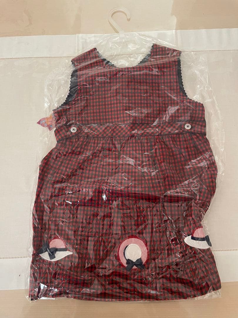 ミ*ー様 新品＊familiar ベビー ノースリーブ ワンピース 90cm 赤