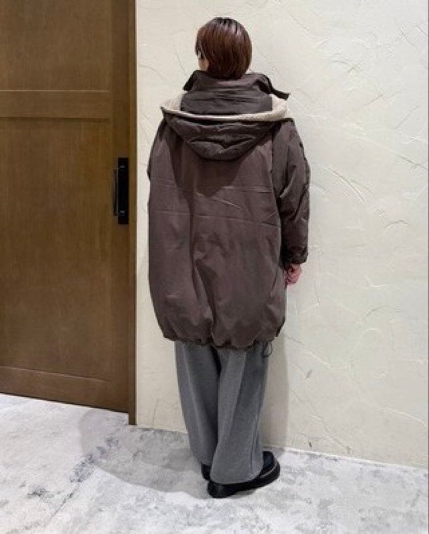ニコアンド 【撥水加工】アライドふんわりモンスターパーカー ブラウン
