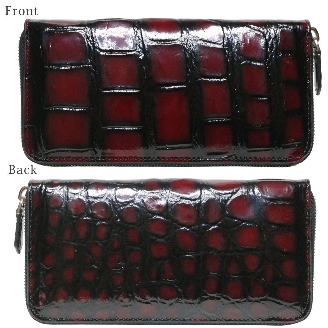 z42 目地染め クロコダイル 長財布 新品未使用 ラウンドファスナー