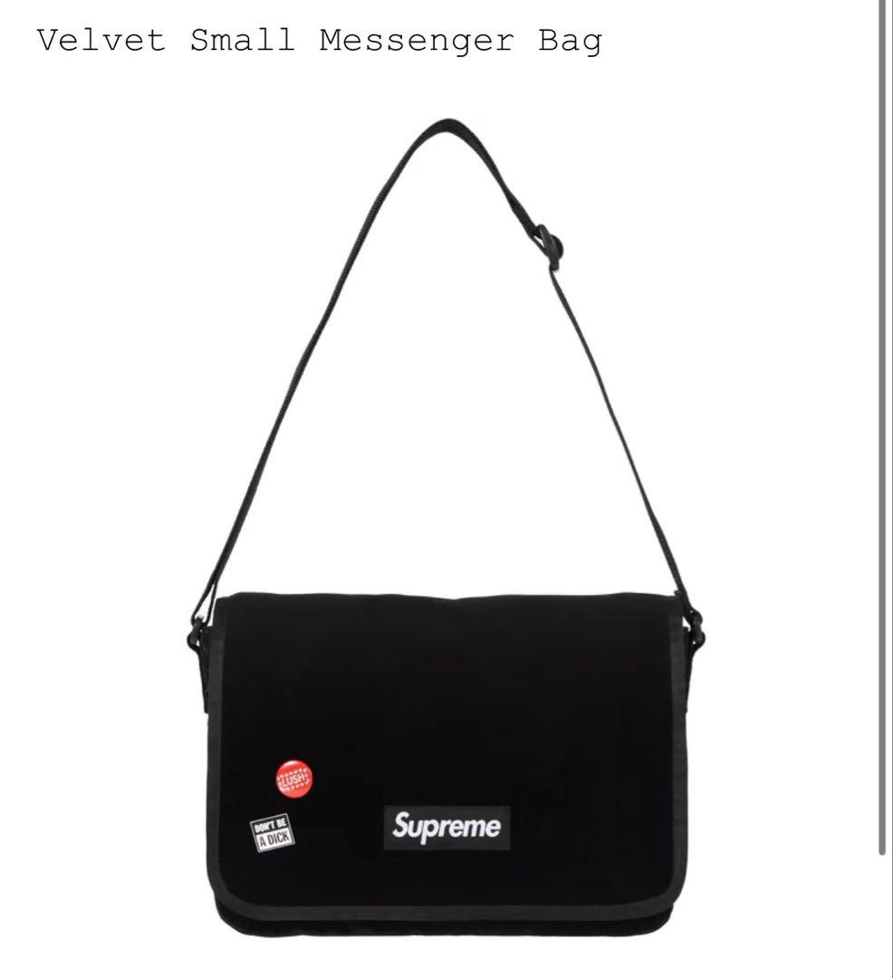 Supreme Velvet Small Messenger Bag 付属付き Supreme Velvet Small Messenger Bag Black - メルカリ