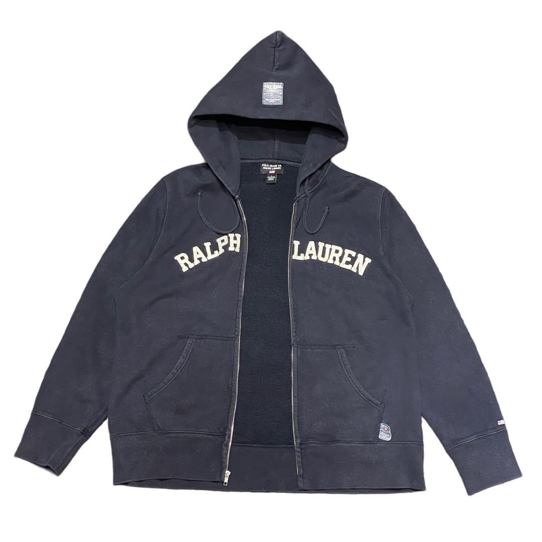 L】90s ポロ・ジーンスウェット ジップ パーカー ラルフローレン
