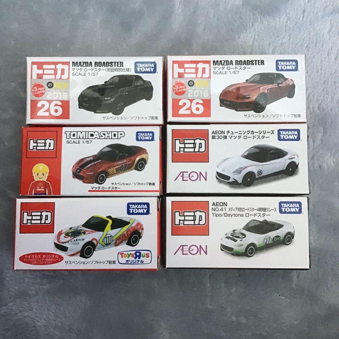 トミカ廃盤　マツダ　ユーノスロードスター　AEON トミカ ショップ　トイザらス