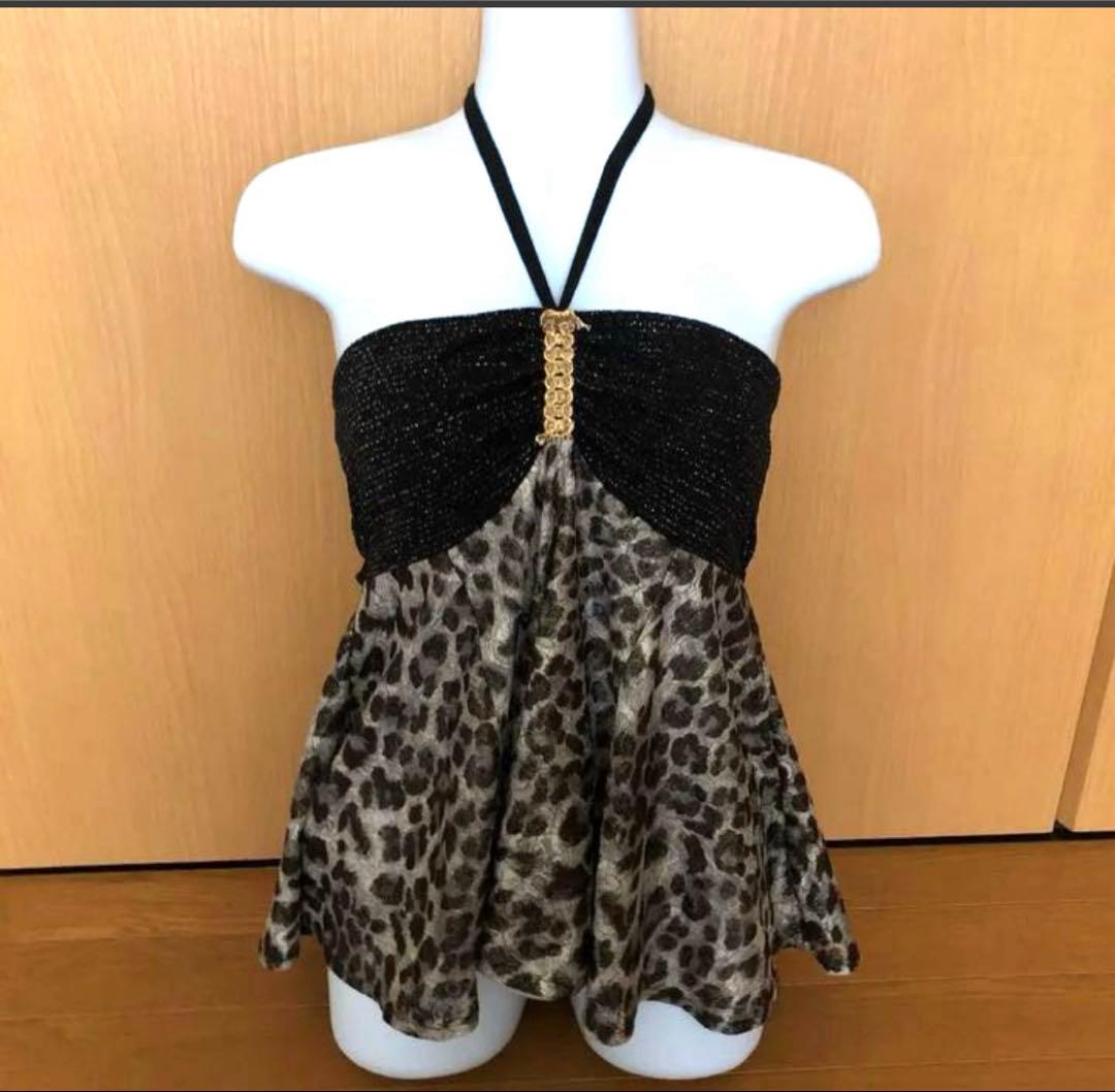 d.i.a. ヒョウ柄ホルターネックトップス