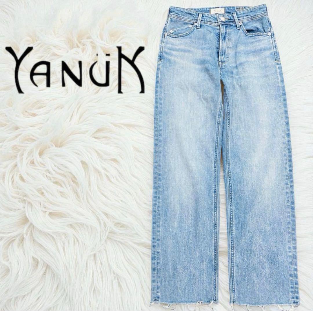 美品 YANUK ヤヌーク LEA ローライズ カットオフ サイズ23