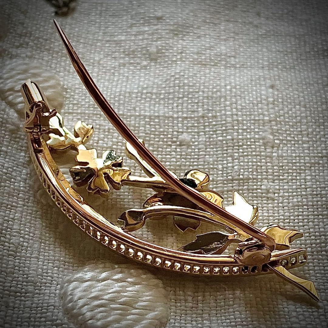 k18 ヴィクトリアン オールドマインカットダイヤモンド＆シードパール