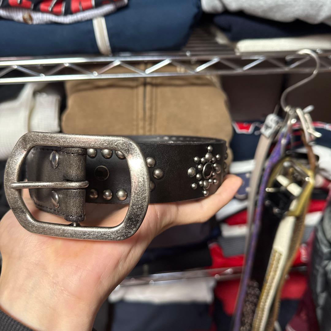 HTC似　本革スタッズベルト