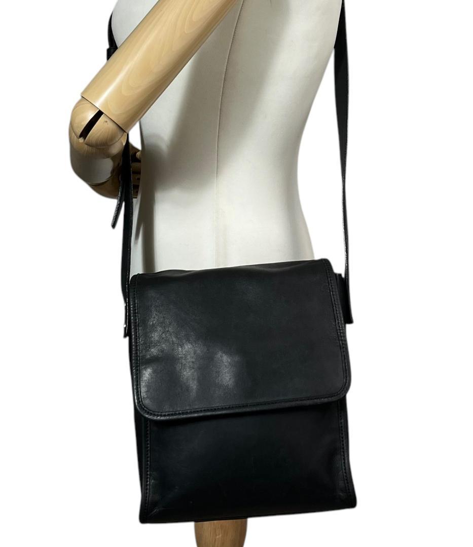 ソメスサドル 本革 ショルダーバッグ 斜め掛け フラップ メンズ B0843