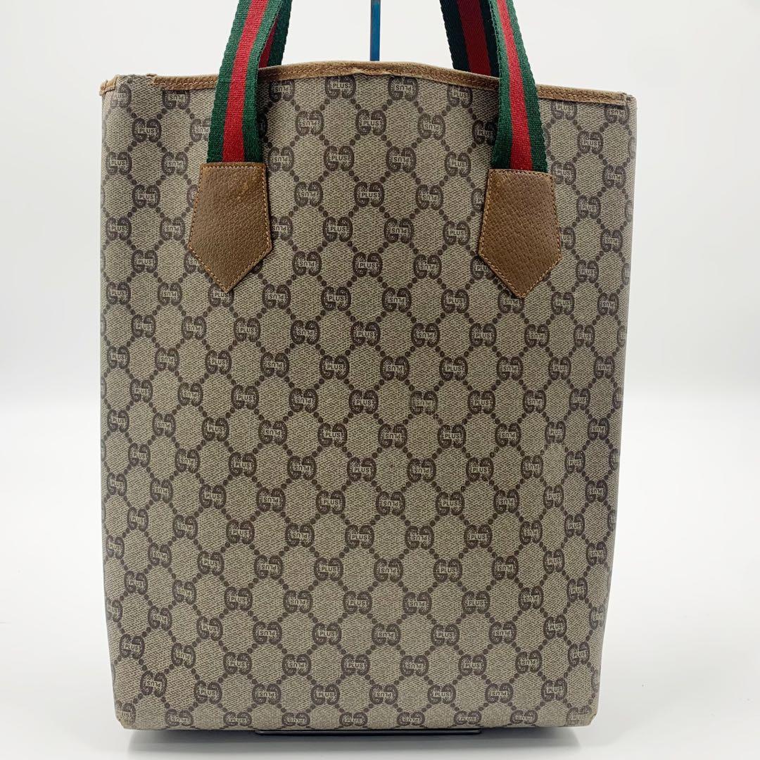 オールドグッチ トートバッグ シェリーライン ブラウン - メルカリ