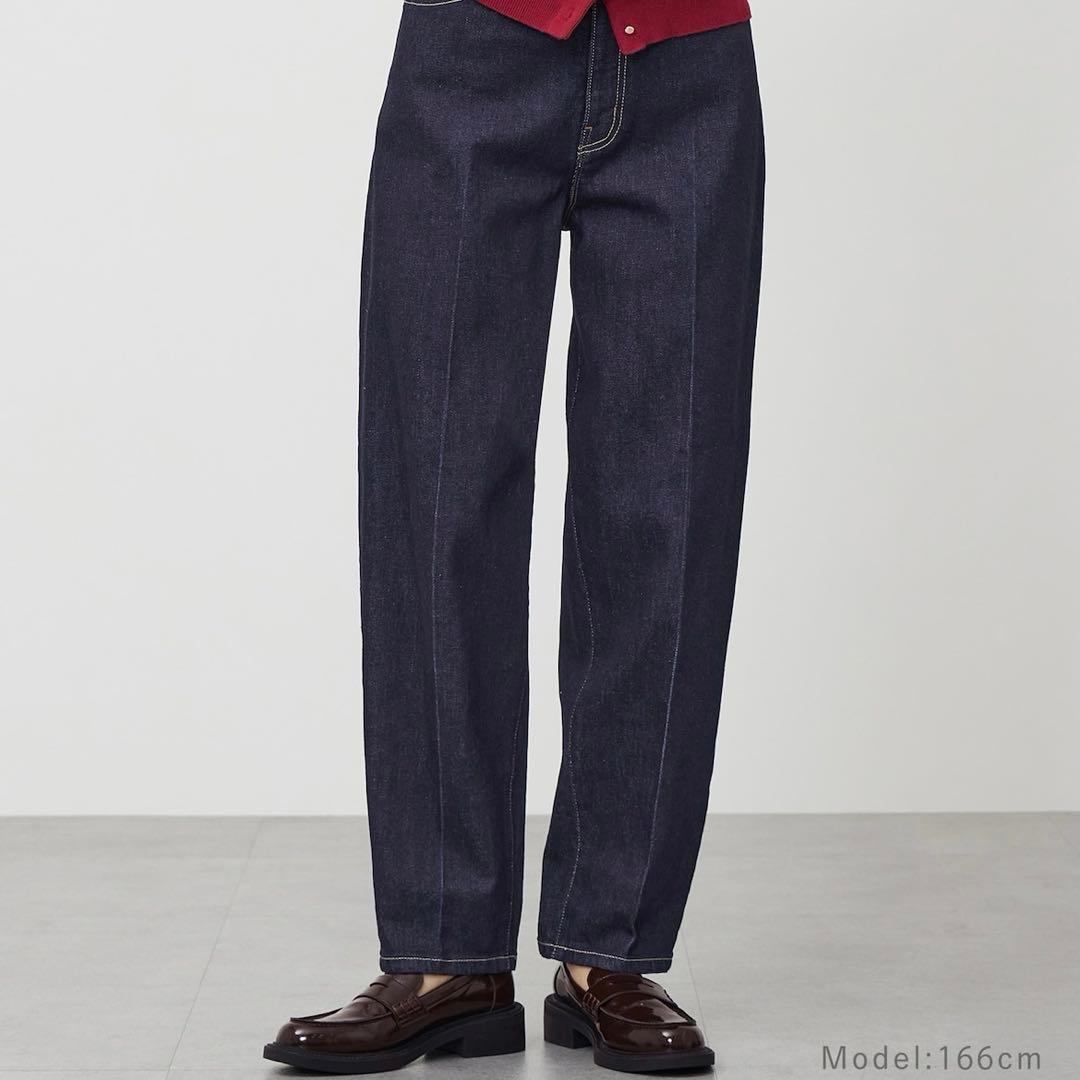 と*ろ様 PLST ネイビー　カーブジーンズ