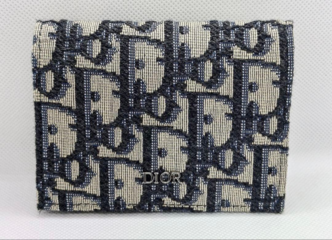【美品】DIOR カードケース オブリークジャガード