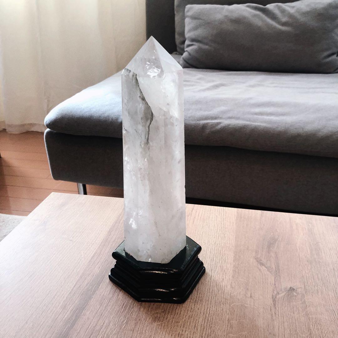 ガーデン水晶六角柱1.2kg特大《浄化・金運》